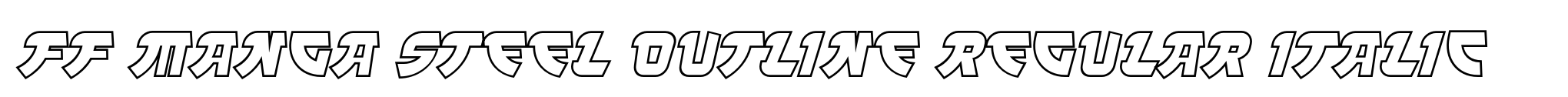 FF Manga Steel Outline Regular Italic image